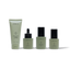 Set of AMIA skincare products on a white background